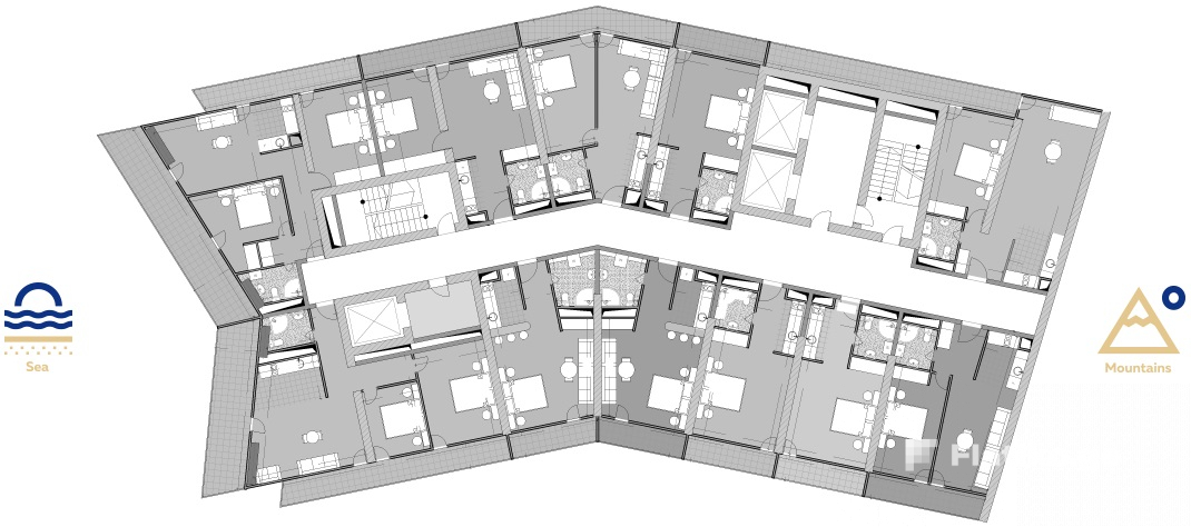 План этажа западного корпуса