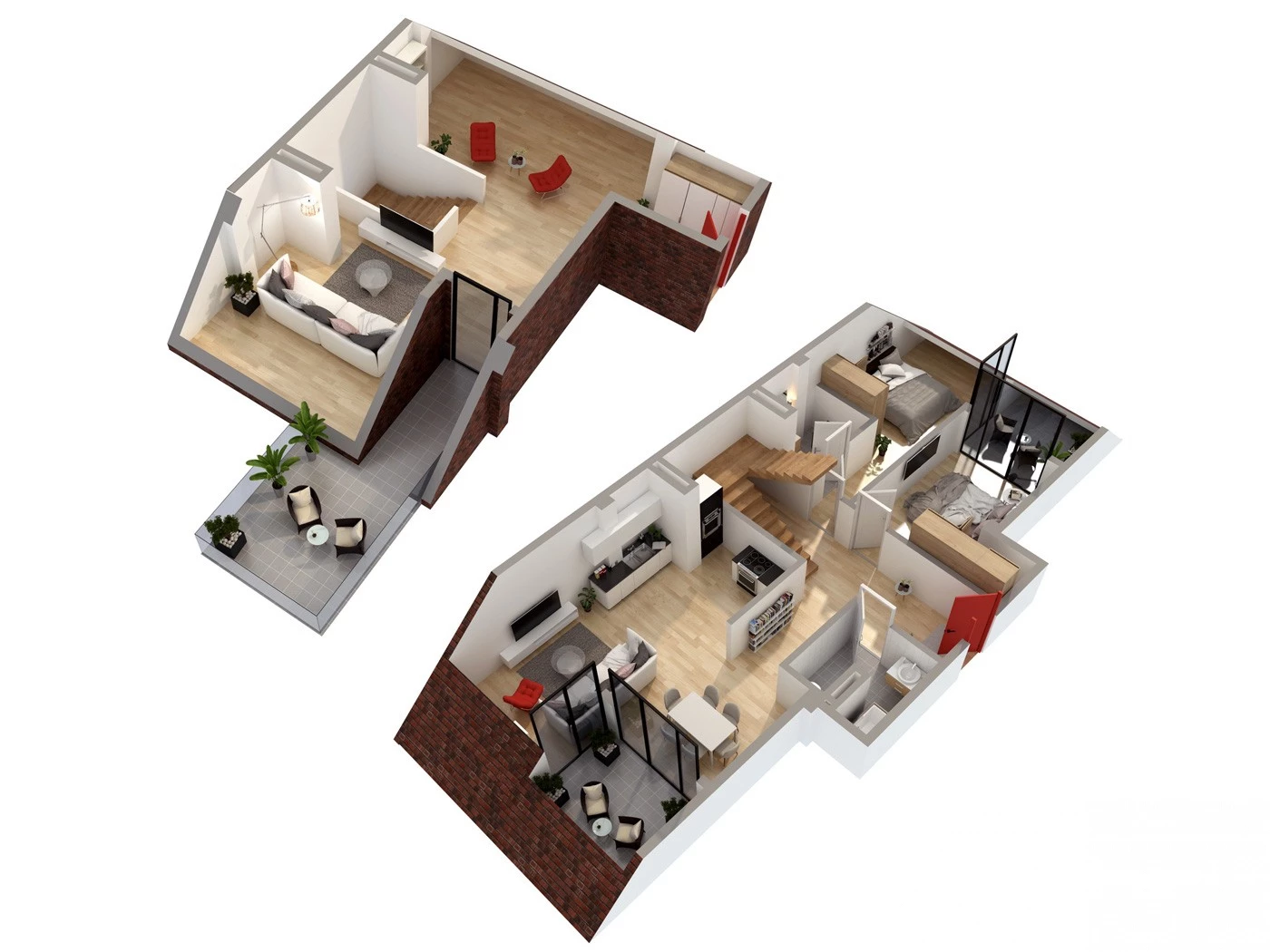 2-Bedroom** Penthouse Duplex, Block 1