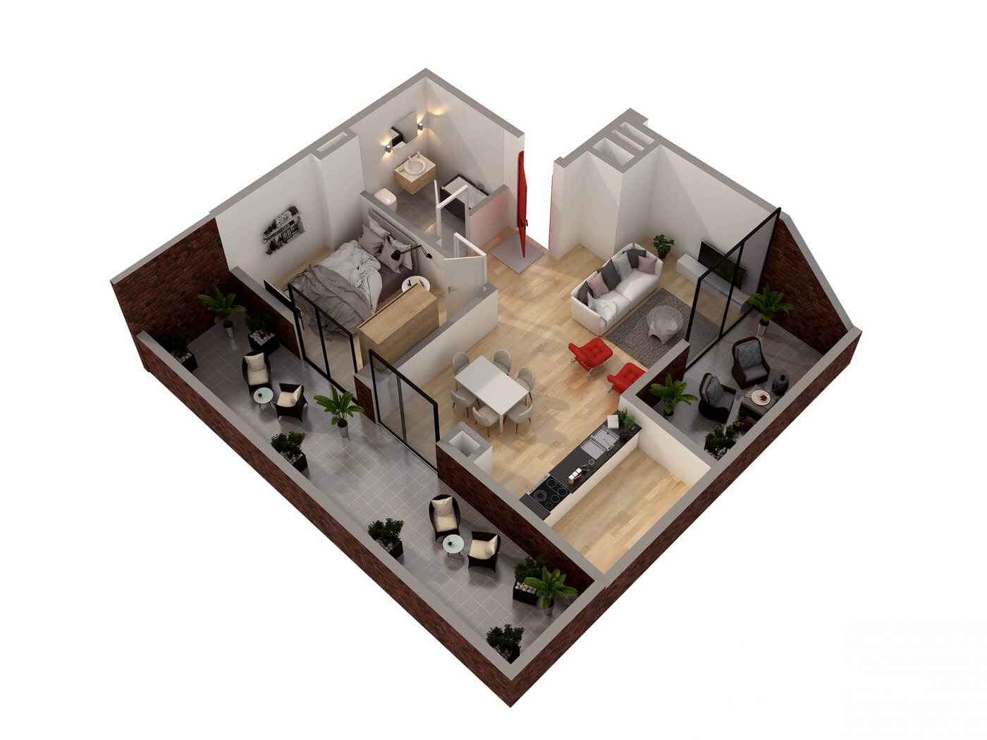 1-Bedroom, Block 2
