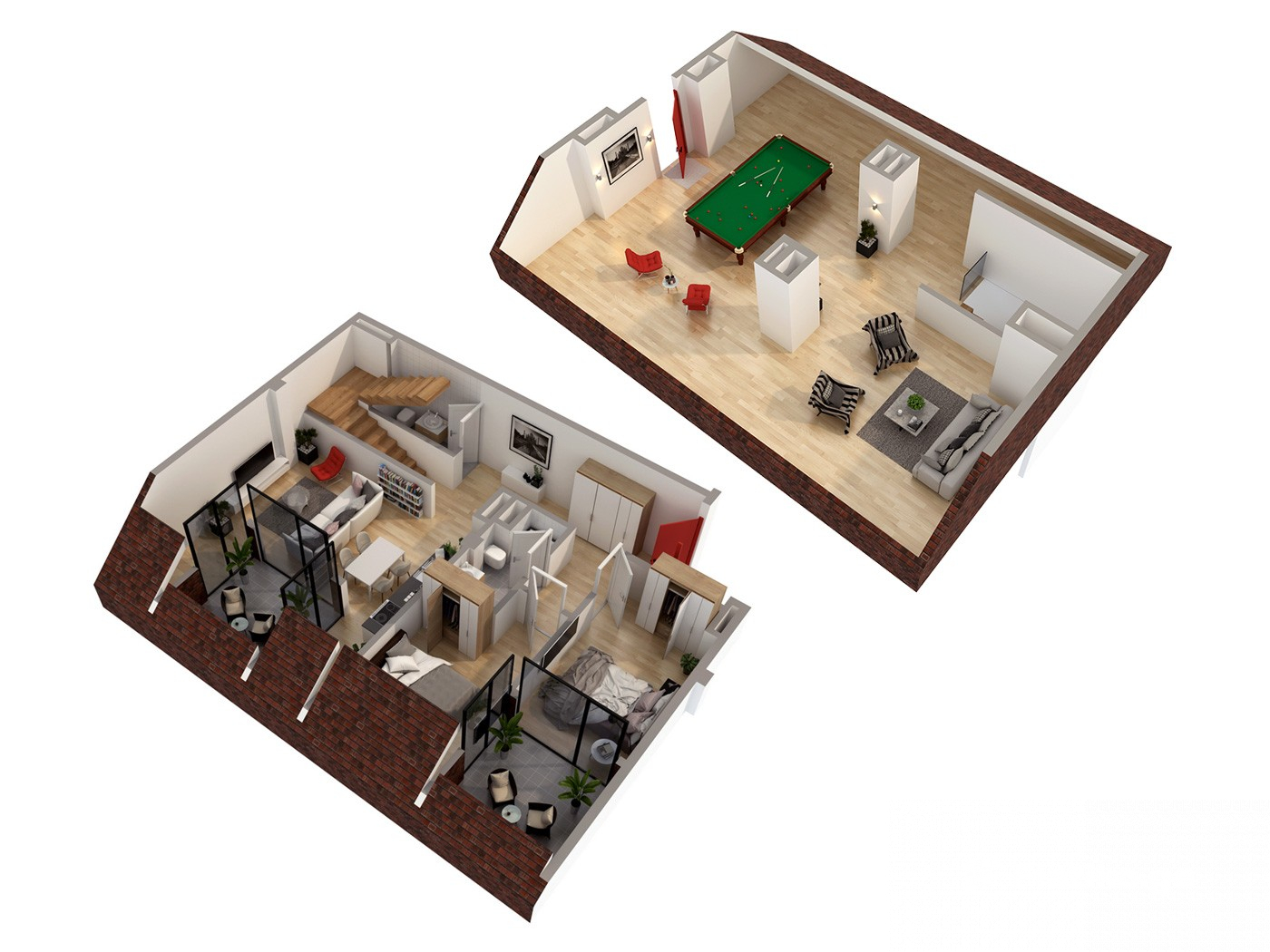 2-Bedroom** Penthouse Duplex, Block 4