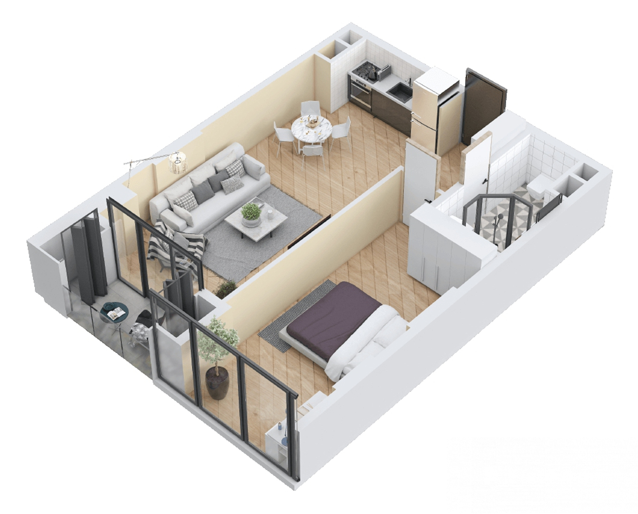 1-Bedroom Block C