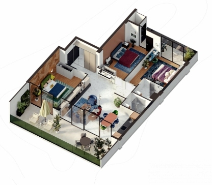 3-Bedroom — Buildings 18, 19, 20, 21, 22, 23, 24, 25
