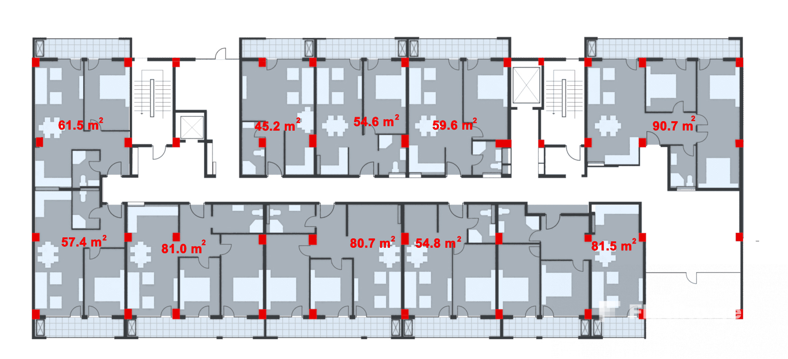 Floor Plan 1, Block B