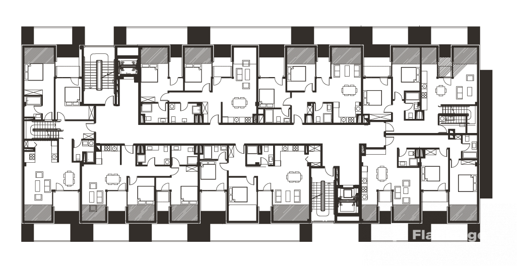 План этажа Блок 1, 4 этаж