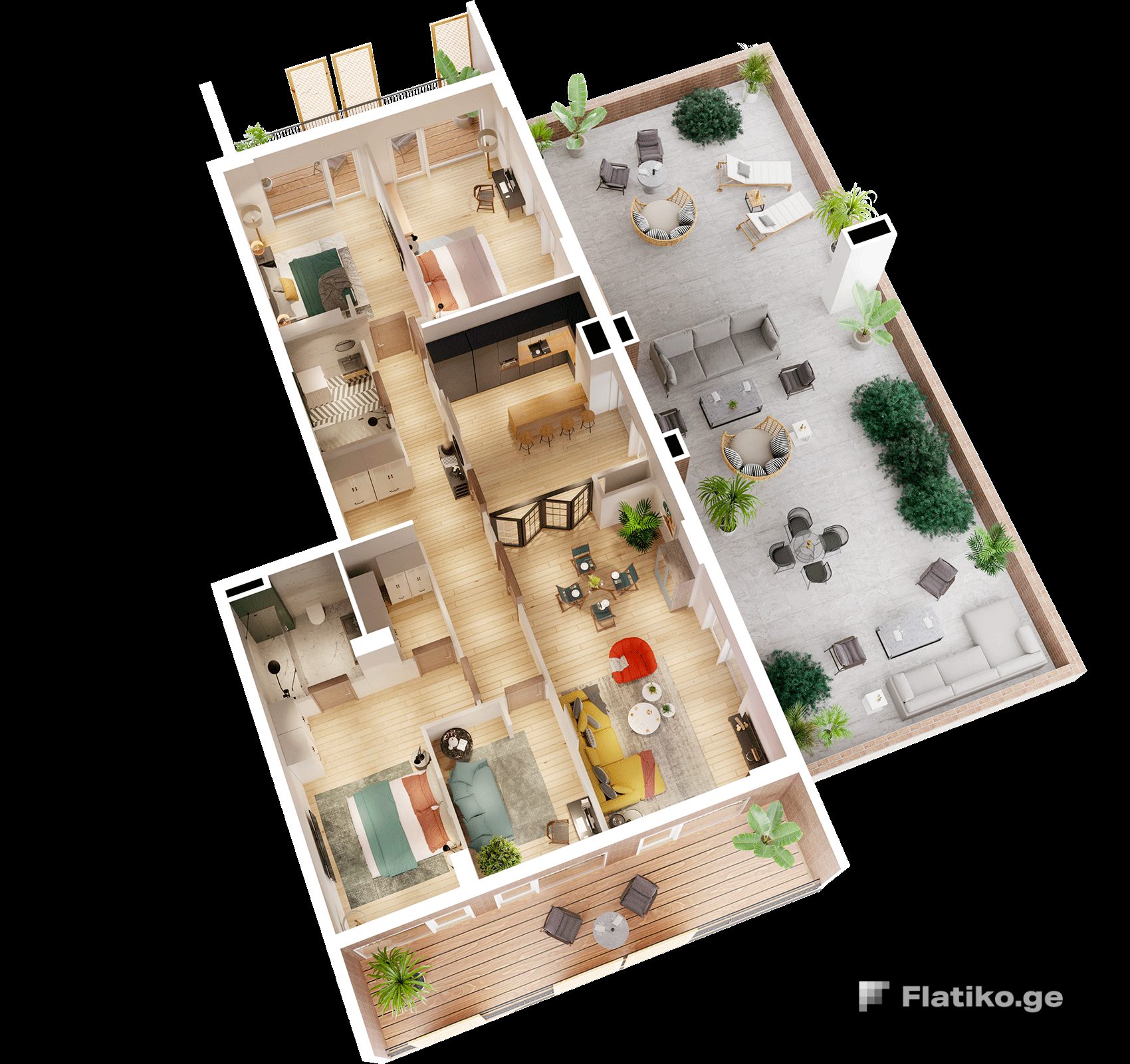 3-Bedroom + Terrace