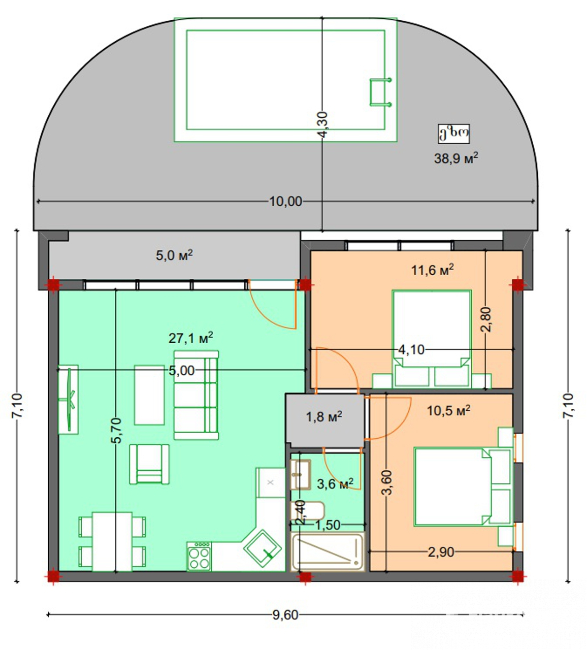 One floor Villa