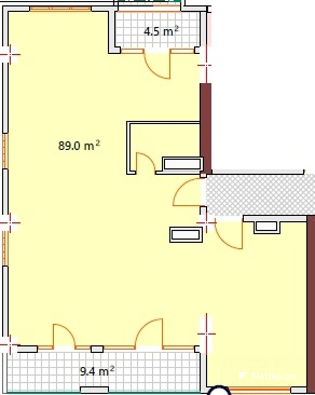 Layout with no partitions Block 1